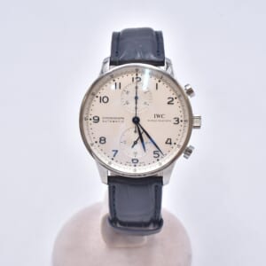 IWC ポルトギーゼ クロノグラフ 白文字盤 SS×革/AT IW371446