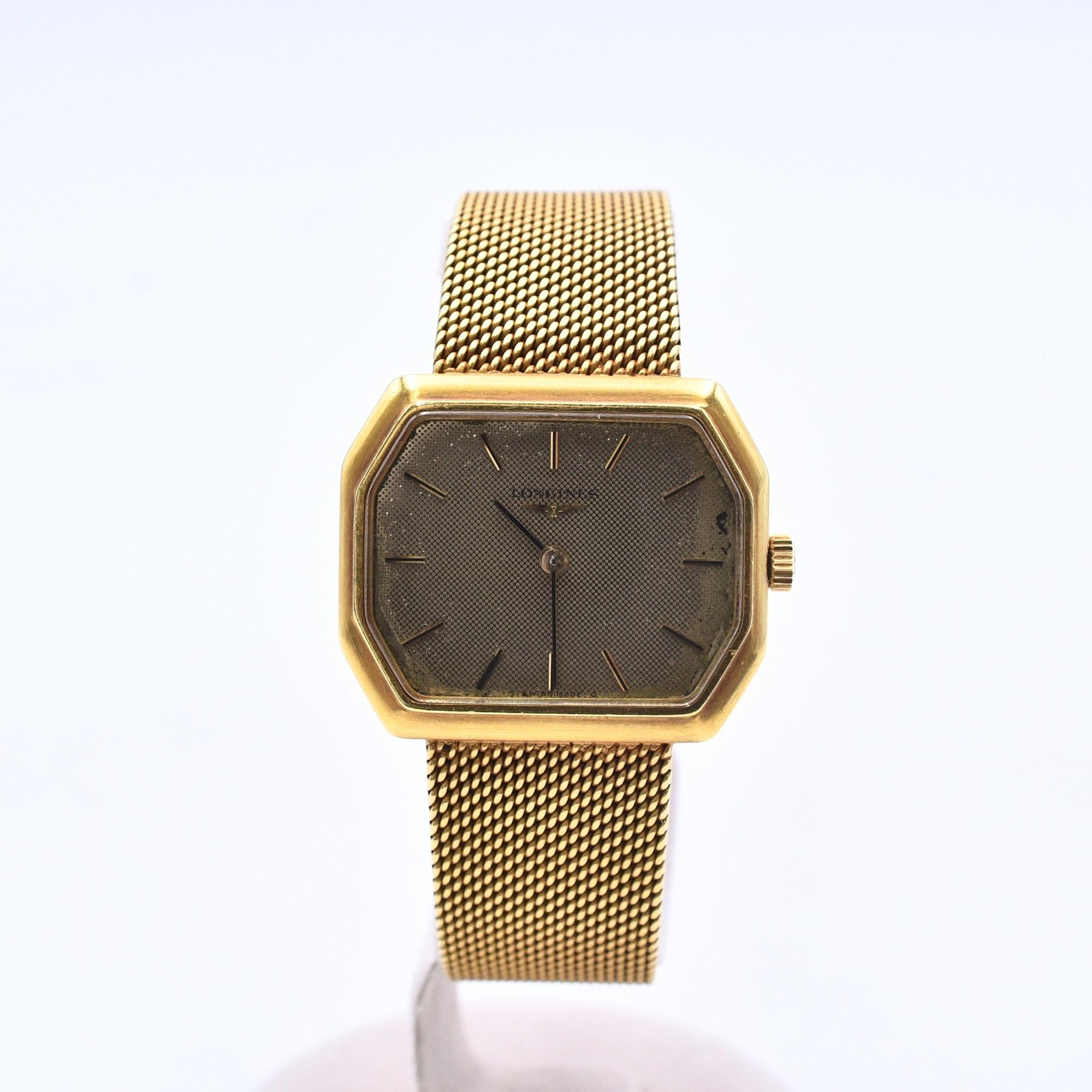 ロンジン LONGINES スクエア ゴールド文字盤 手巻き Cal.5602