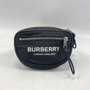バーバリー ボディバッグ 黒 ナイロン SV金具 8014519