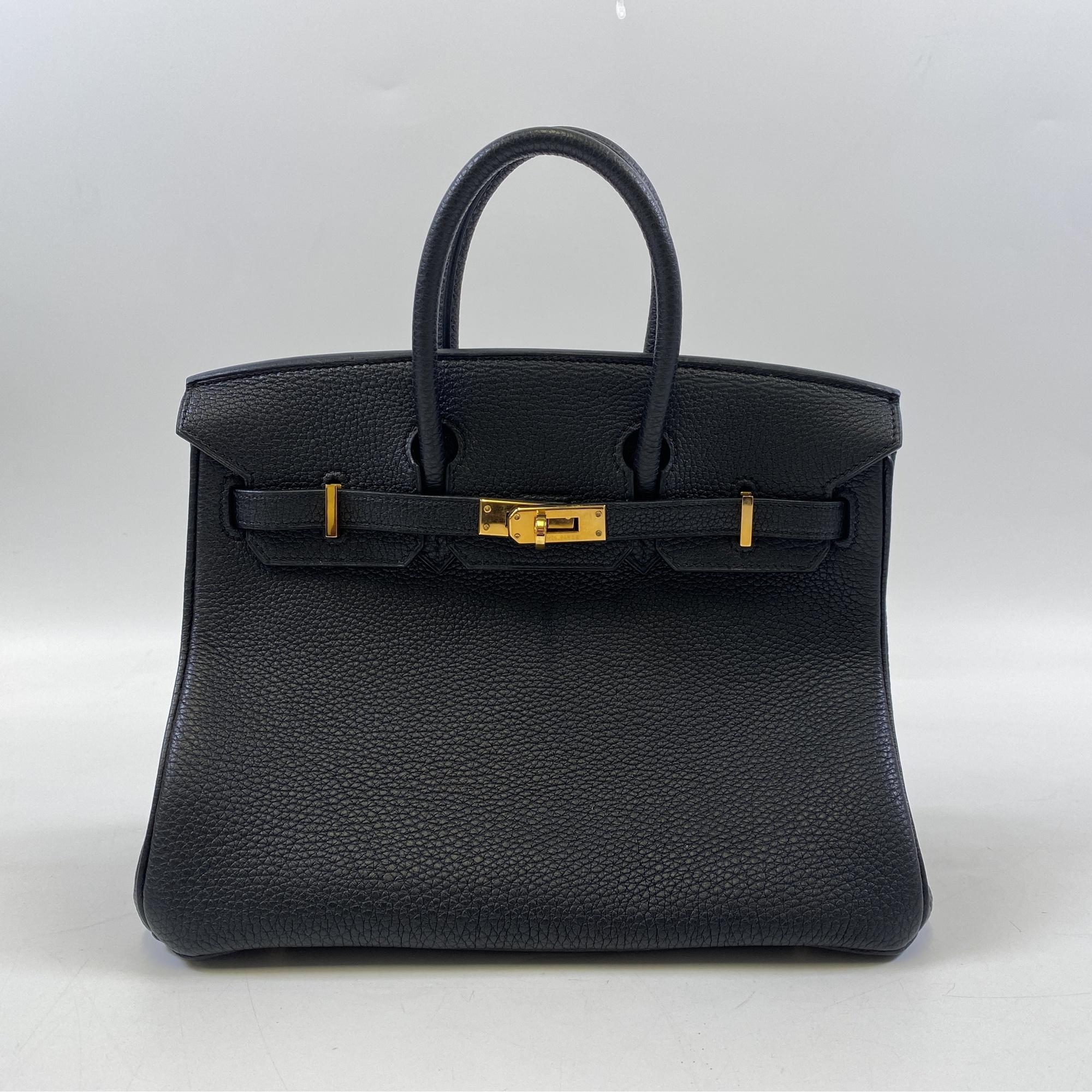 エルメス バーキン25 黒 トリヨン GD金具 □L刻印 Aランク