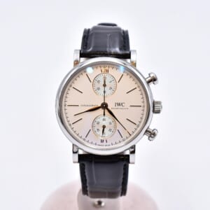 IWC ポートフィノ・クロシェットノグラフ39 シルバー文字盤 SS×革ベルト/AT IW391406