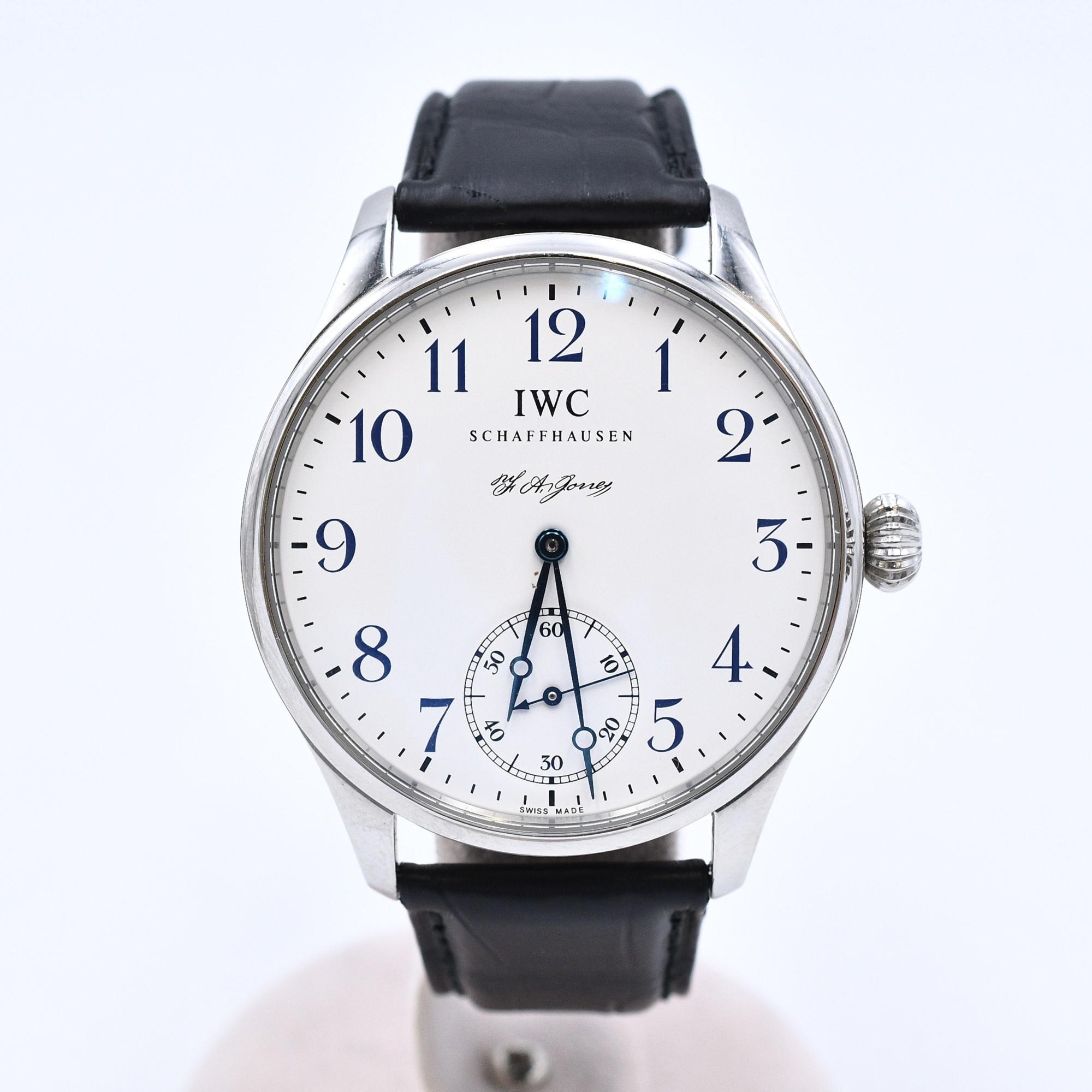 IWC ポルトギーゼ F.A.ジョーンズ 白文字盤 SS×革/AT Aランク