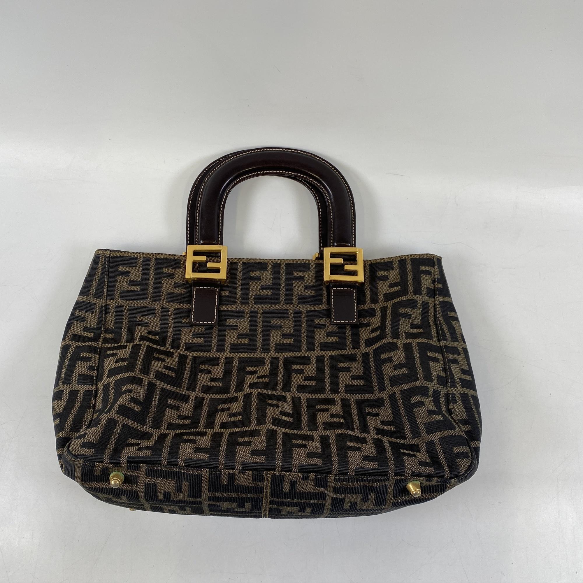 フェンディ ズッカ柄 ハンドバッグ ナイロン ブラウン 9263290089 買取