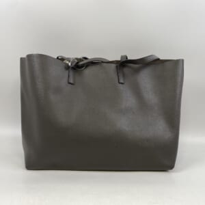 サンローラン サックショッピング トートバッグ グレー レザー 394195
