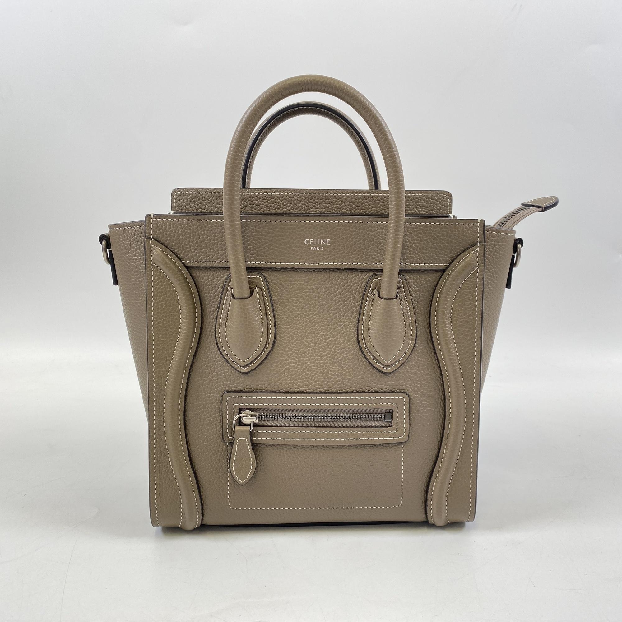 ヤナギラン　定価5〜60万円　パイソン　CÉLINE セリーヌ　ラゲージ セリーヌ ラゲージ ナノ グレージュ レザー SV金具 買取実績【買取日