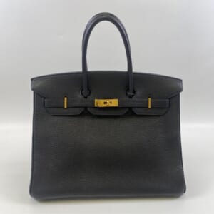 エルメス バーキン35 黒 トリヨンクレマンス GD金具 □I刻印
