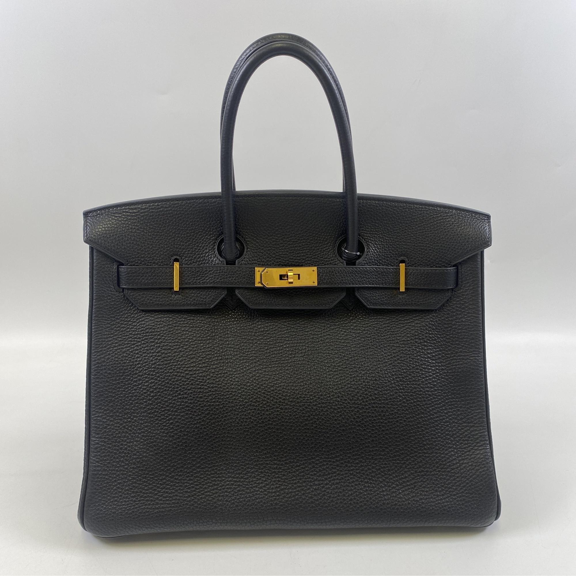 エルメス バーキン35 黒 トリヨンクレマンス GD金具 □I刻印 Bランク