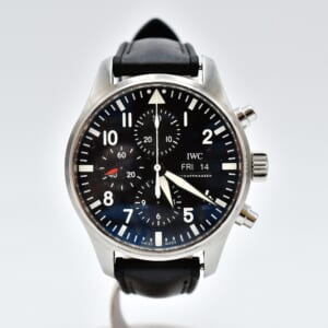 IWC パイロット・ウォッチ・クロシェットノグラフ 黒文字盤 SS×ラバー/AT IW377709