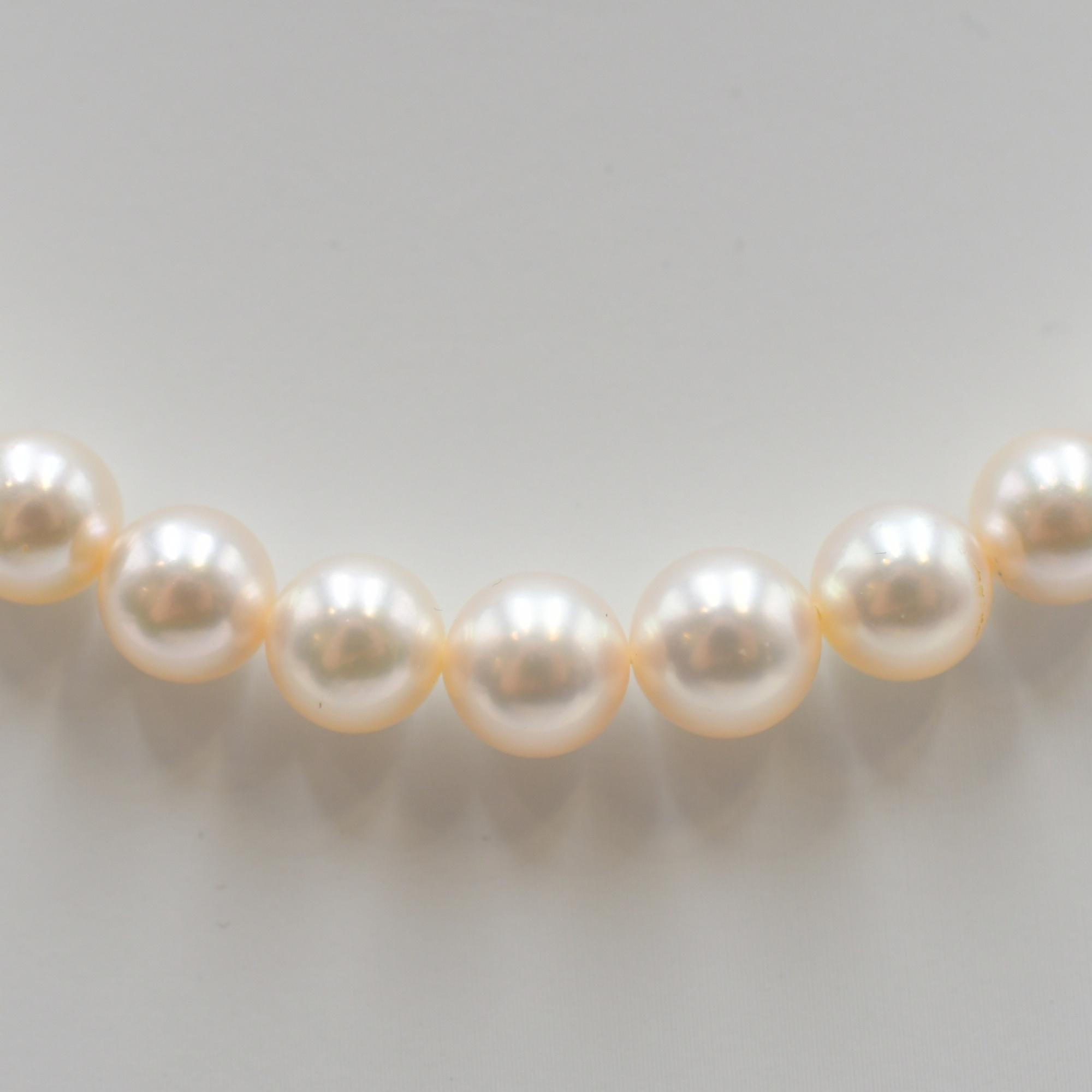 ミキモト パールネックレス SILVER 4.9mm~6.9mm Bランク