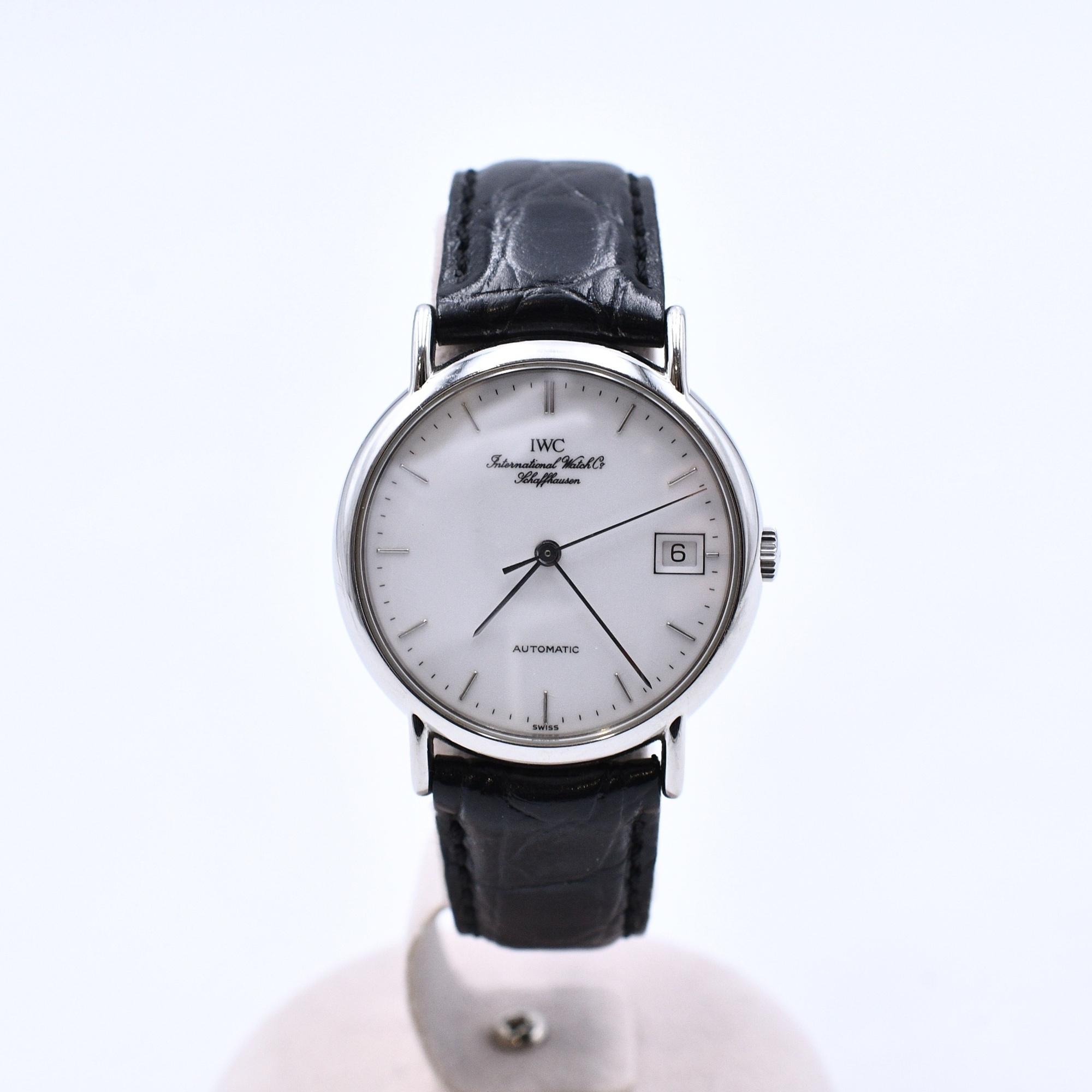 IWC ポートフィノ 白文字盤 SS×社外革/AT Bランク