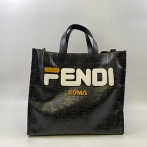 フェンディ ×フィラ ズッカ トートバッグ 茶 PVC 8BH357