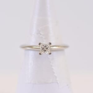 ティファニー スクエアカットダイヤリング Pt950 D0.23ct #9
