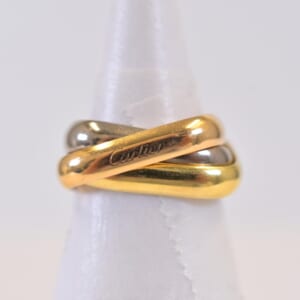 カルティエ トリニティ クッション リング Au750YG/PG/WG #50