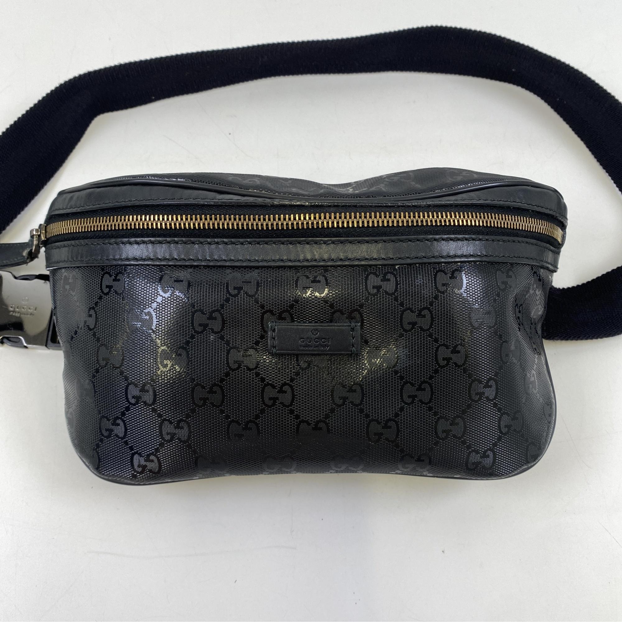 GUCCI グッチ ボディバッグ GG柄 161833 PVC レザー グッチ Gインプリメ ボディバッグ ブラック PVC×レザー 233269 買取