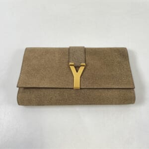 サンローラン Yライン クラッチ ベージュ