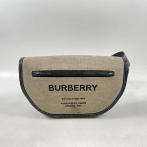 バーバリー ホースフェリー ウエストバッグ キャンバス×レザー アイボリー