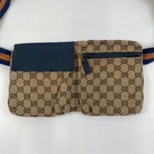 グッチ ×ザ・ノース・フェイス ボディバッグ 白×マルチカラー ナイロン