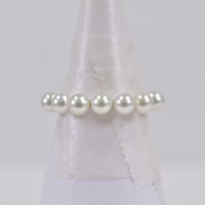 ミキモト パールリング K18WG 3.8mm〜4mm