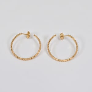 ヴァンクリーフ＆アーペル ペルレ ゴールドパール スモール フープピアス Au750YG VCARN9PL00