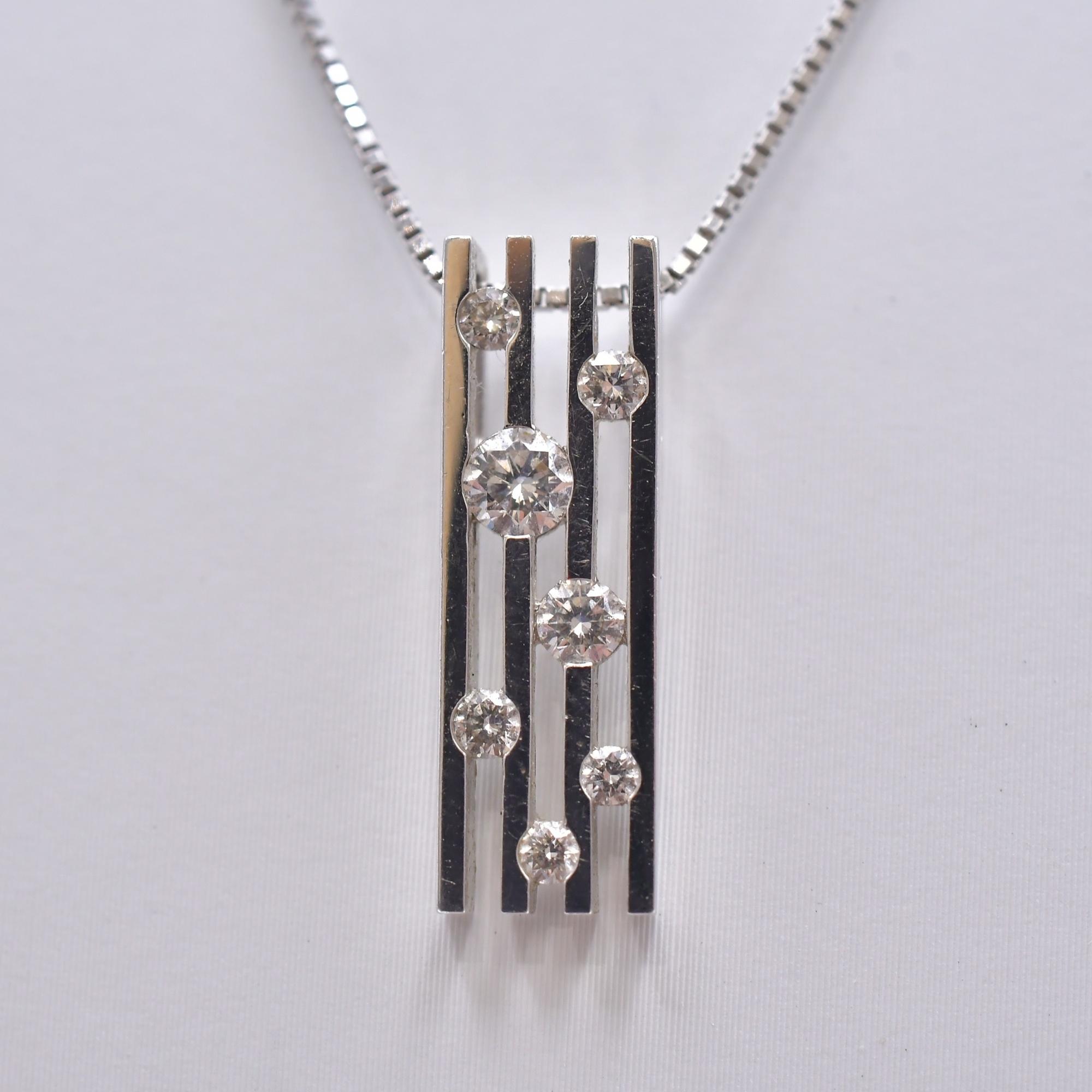 タサキ ハーモニー ダイヤネックレス K18WG 0.30ct Bランク