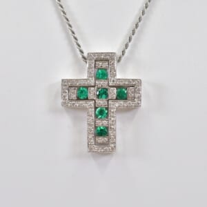 ダミアーニ ベルエポックM エメラルドダイヤ ペンダントネックレス WG