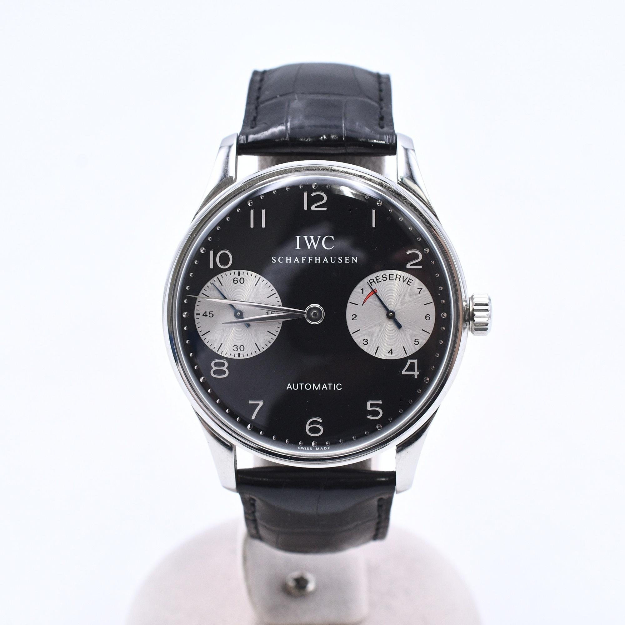 IWC ポルトギーゼ 2000 黒文字盤 SS×レザー/AT Bランク