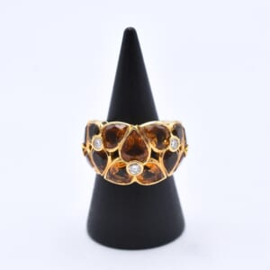 ヴァンクリーフ＆アーペル シトリンダイヤリング 18kt D0.37