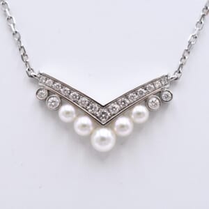 ショーメ ジョゼフィーヌ エグレット パールダイヤネックレス Au750WG 084966-000