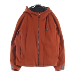 ベルルッティ レザーパッチ カシミヤフーデッド ブルゾン ブラウン レザー×カシミヤ R25OBL415WDBQ