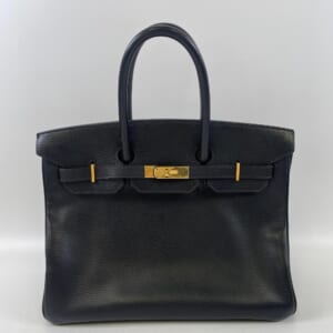 エルメス バーキン35 ノアール アルデンヌ GD金具 □G刻印