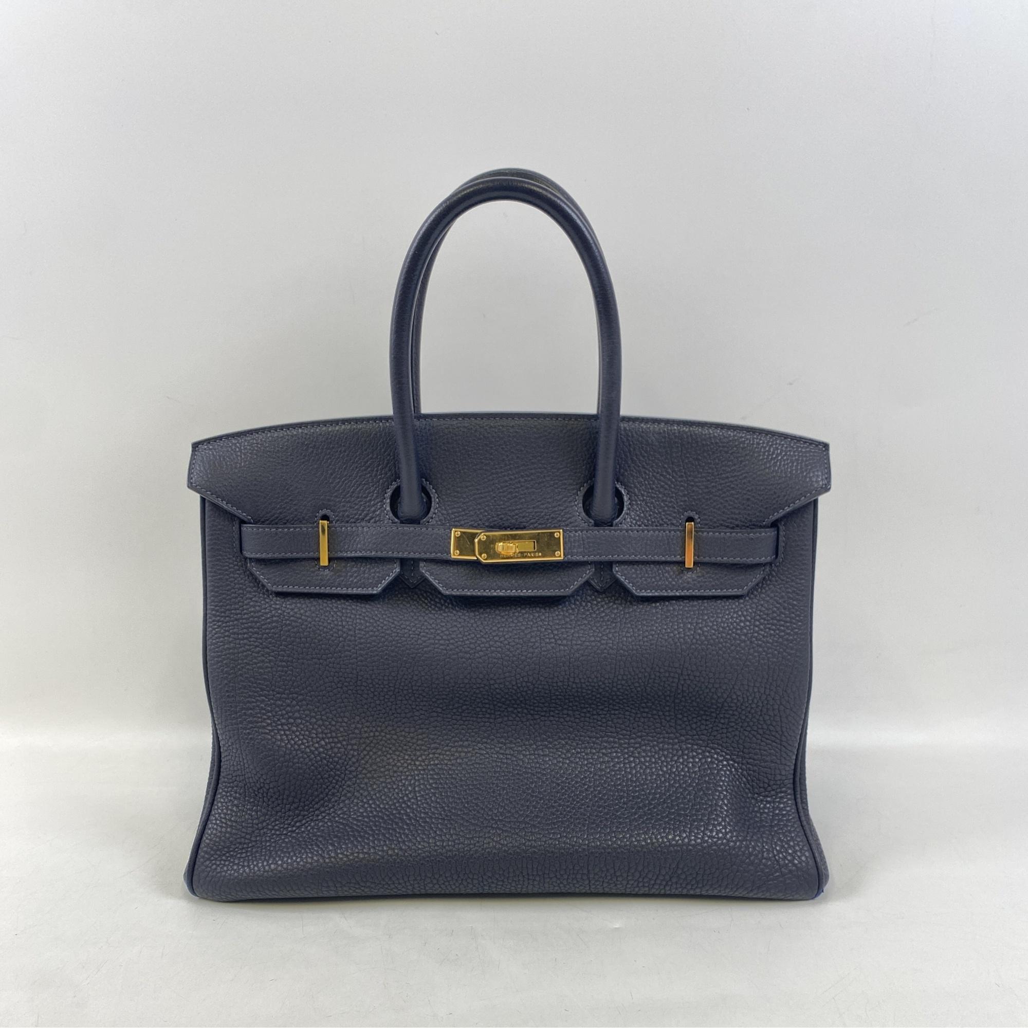 エルメス バーキン 35 ネイビー系 トゴ GD金具 □O刻印 買取実績【買取 