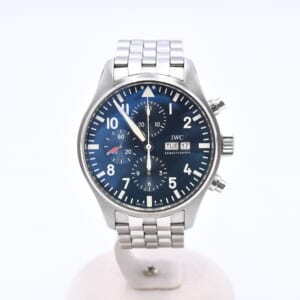 IWC パイロットウォッチ クロノグラフ プティプランス 青文字盤 SS×革/AT 2018 IW377714