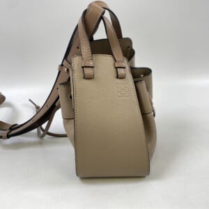 ロエベ ハンモックミニ 2WAYショルダーバッグ ベージュ レザー