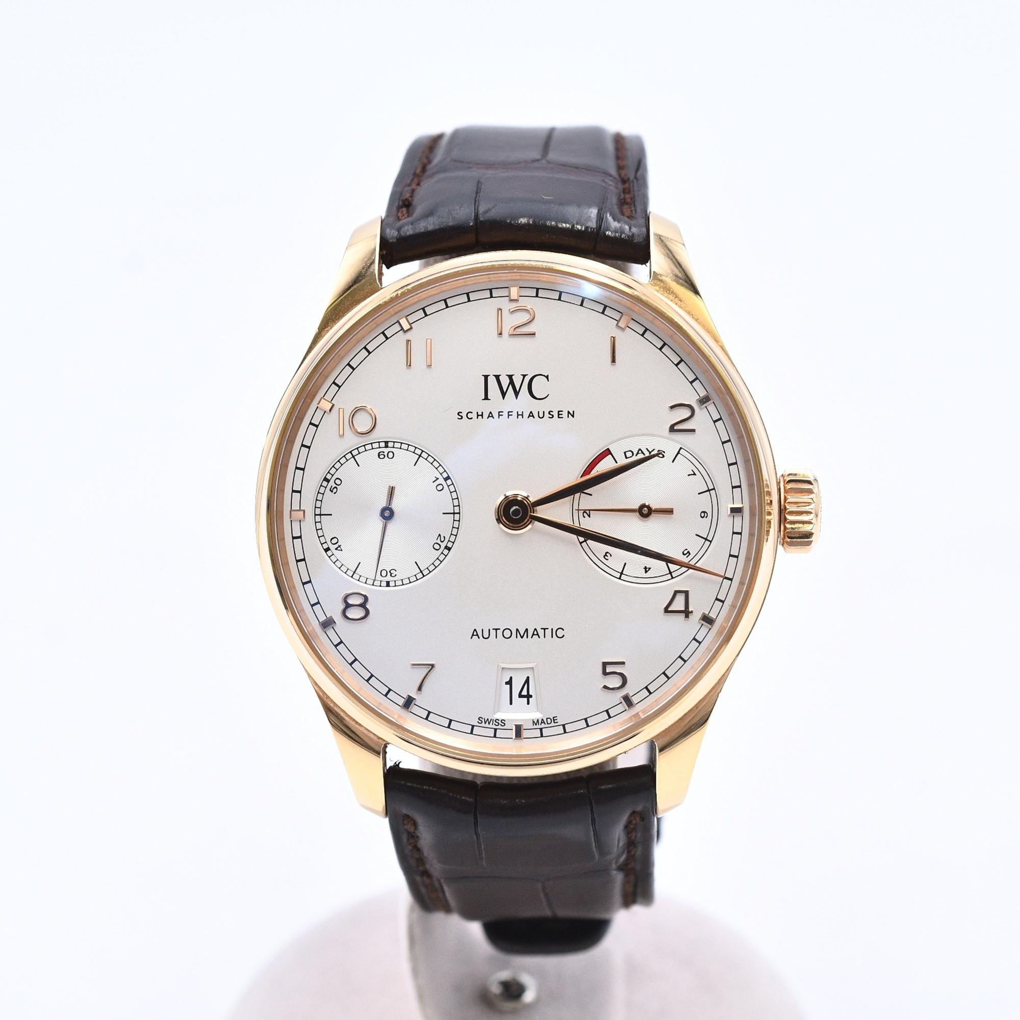 IWC ポルトギーゼ オートマティック 7デイズ シルバー文字盤 750×革/AT Bランク