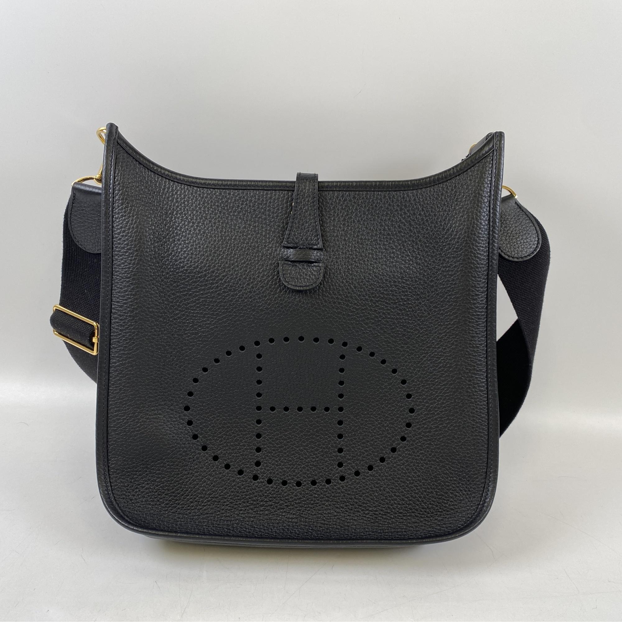 エルメス エブリンⅢ PM トリヨン GD金具 黒 W刻印 Aランク