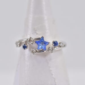 タサキ ダイヤ・青石リング K18WG 0.11ct 買取実績【買取日：2026年8月21日】