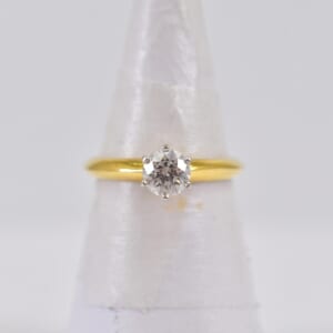 ティファニー ソリテール ダイヤリング 0.45ct 750YG×Pt950
