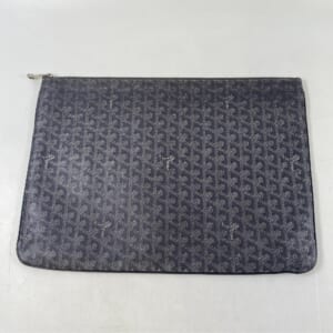 ゴヤール セナMM セカンドバッグ グレー PVC/レザー