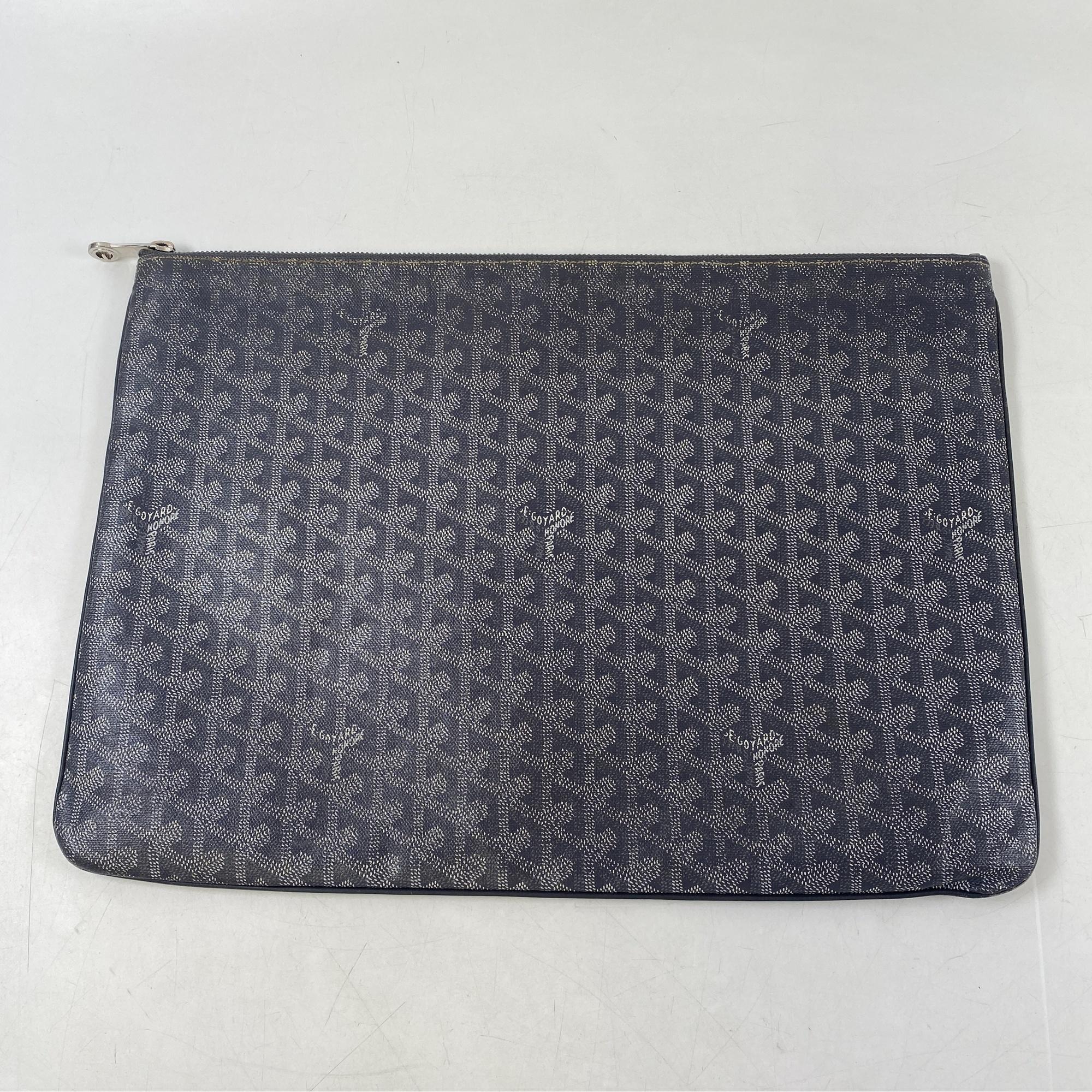 ゴヤール セナMM セカンドバッグ グレー PVC/レザー Bランク