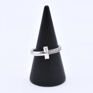ティファニー Tワン ナロー ダイヤリング Au750WG d0.08ct #11 買取実績【買取日：2026年8月21日】