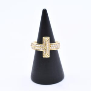 ティファニー Tワンリング ハーフダイヤ メレD0.54ct
