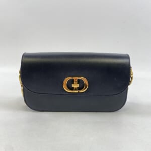 ディオール モンテーニュ ショルダーバッグ 黒 カーフスキン GD金具