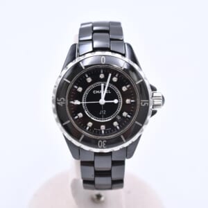 シャネル J12 黒文字盤 12PD CE×SS/QZ H1625