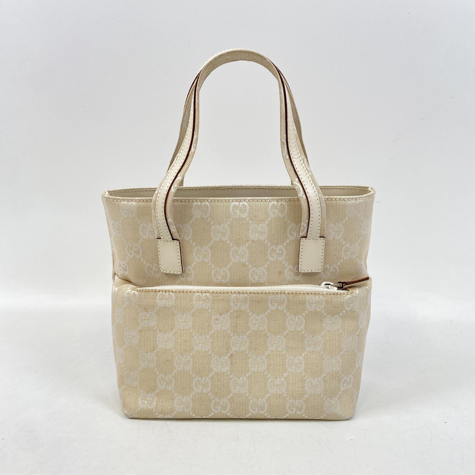 【美品】GUCCI GGパターン ハンドバッグ ベージュ ホワイト キャンバス グッチ GGキャンバス ハンドバッグ ベージュ 2.1079 買取実績【買取日