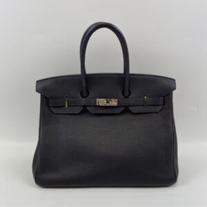 エルメス バーキン35 ブルーニュイ トゴ SV金具 T刻印