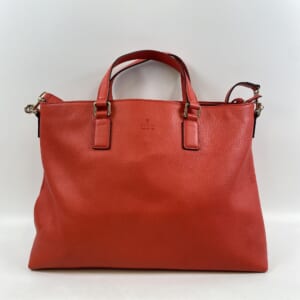 グッチ バンブー 2wayトートバッグ レッド レザー 365345