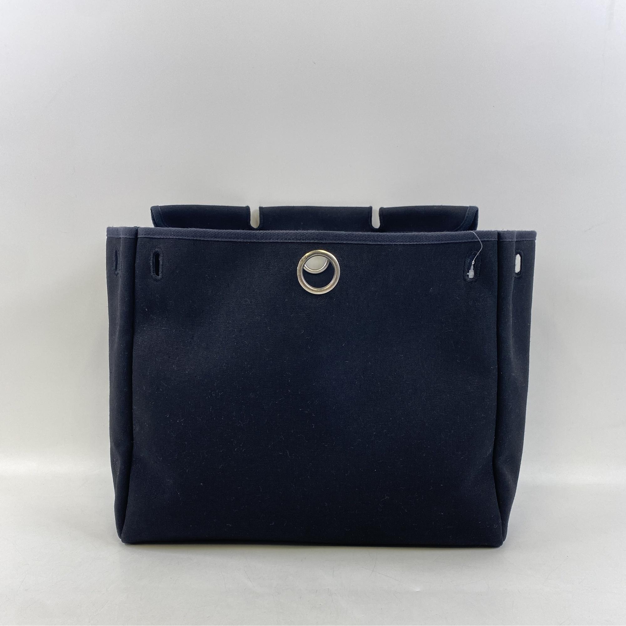 エルメス エールバッグMM トワルオフィシエ×レザー SV金具 □C刻印 Bランク