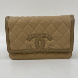 シャネル CCフェイグリー チェーンウォレット ベージュ