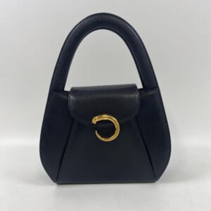 カルティエ パンテール ハンドバッグ ブラック レザー