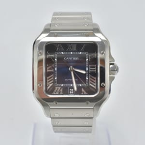 カルティエ サントス ドゥ カルティエLM 青文字盤 SS AT WSSA0030 買取実績